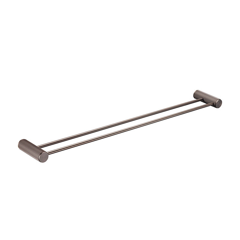 Bella Vista Mica Dusk Bronze Fluted Double Towel Rail - 800mm
