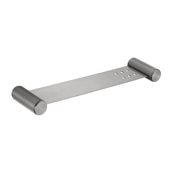 Bella Vista Mica Brushed Nickel Fluted Stainless Shelf - 400mm