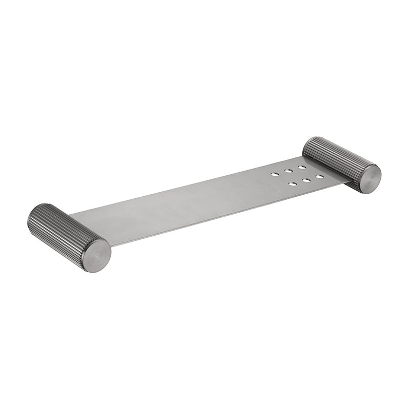 Bella Vista Mica Brushed Nickel Fluted Stainless Shelf - 400mm