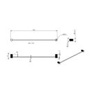 Bella Vista Mica Dusk Bronze Fluted Single Towel Rail - 800mm