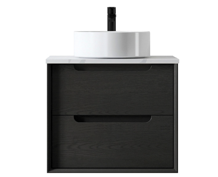 OTTI BYRON BLACK OAK 600MM SINGLE BOWL FLOOR STANDING VANITY