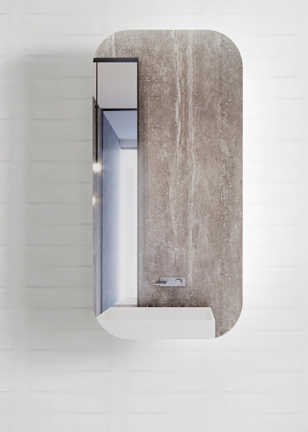 OTTI NEWPORT MATTE WHITE SHAVING CABINET 900MM