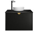 OTTI MARLO MATTE BLACK 750MM SINGLE BOWL FLOOR STANDING VANITY