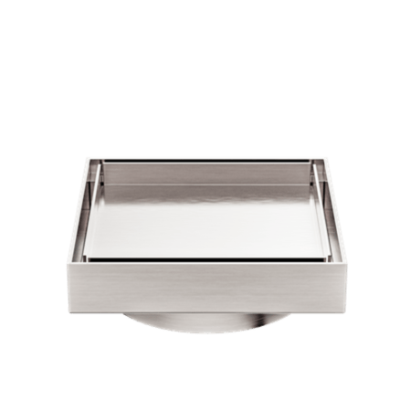 NERO 130MM Square Tile Insert Floor Waste 80/100mm Outlet