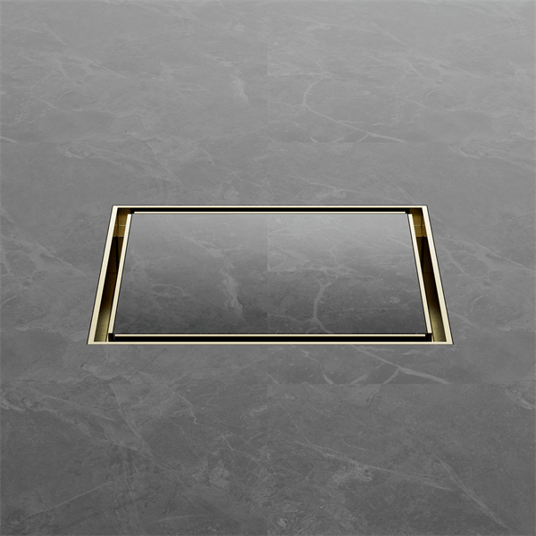 NERO 130MM Square Tile Insert Floor Waste 80/100mm Outlet