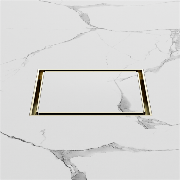 NERO 130MM Square Tile Insert Floor Waste 80/100mm Outlet