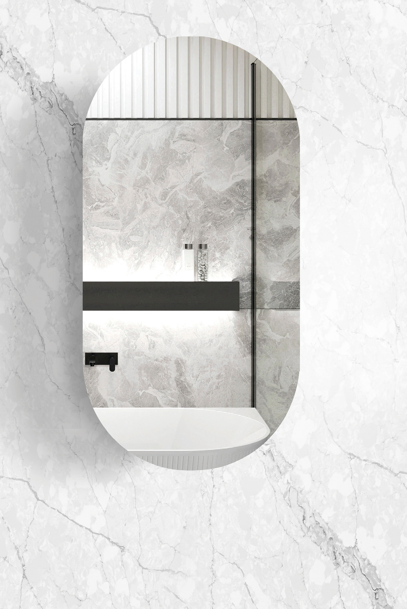 OTTI NOOSA MATTE WHITE SHAVING CABINET 900MM