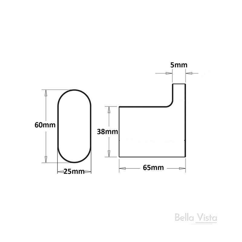Bella Vista Beki / Supra Brushed Nickel Robe Hook