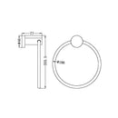 NERO MECCA HAND TOWEL RING BRUSHED NICKEL