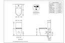 JOHNSON SUISSE SPACE SOLUTION CLOSE COUPLED TOILET GLOSS WHITE