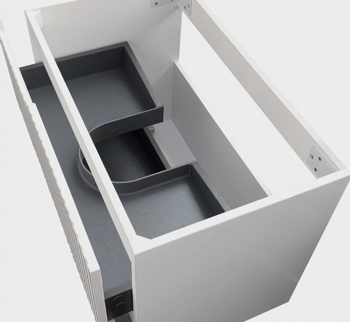 OTTI NOOSA MATTE WHITE 600MM SINGLE BOWL FLOOR STANDING VANITY