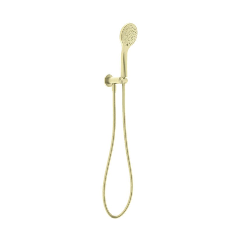 NERO MECCA SHOWER ON BRACKET WITH AIR SHOWER BRUSHED GOLD