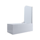 BELLA VISTA FRAMELESS SINGLE SWINGING BATH SHOWER SCREEN CHROME