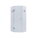 BELLA VISTA FRAMELESS DIAMOND CORNER SHOWER SCREEN CHROME