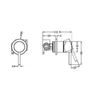 NERO ZEN SHOWER MIXER 80MM BRUSHED NICKEL