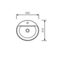 JOHNSON SUISSE GEMELLI OVAL SEMI-INSET BASINS WHITE 450MM