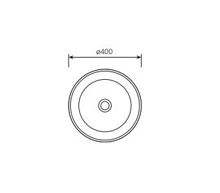 JOHNSON SUISSE GEMELLI ROUND SEMI-INSET BASIN WHITE 400MM