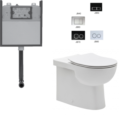 JOHNSON SUISSE TOLEDO XTRA ECONOFLUSH RIMLESS CONCEALED GLOSS WHITE