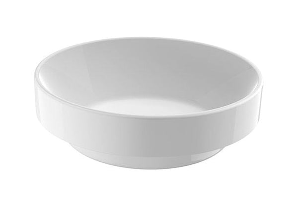 JOHNSON SUISSE GEMELLI ROUND SEMI-INSET BASIN WHITE 400MM
