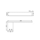 NERO BIANCA TOILET ROLL HOLDER 180MM BRUSHED NICKEL