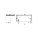 NERO BIANCA TOILET ROLL HOLDER WITH PHONE HOLDER 185MM BRUSHED NICKEL