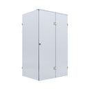 BELLA VISTA VALENTINA FRAMELESS PIVOT FRONT AND RETURN PANEL SHOWER SCREEN BRUSHED NICKEL