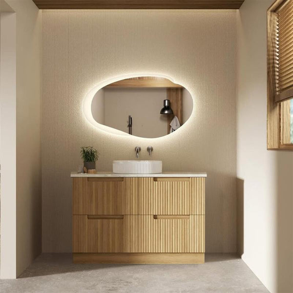AULIC LOVINA HARVEST OAK 1200MM SINGLE BOWL FREESTANDING VANITY