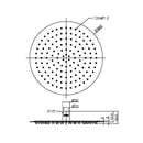 NERO ZEN ROUND SHOWER HEAD 300MM BRUSHED BRONZE