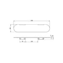 NERO ZEN METAL SHOWER SHELF 430MM GRAPHITE
