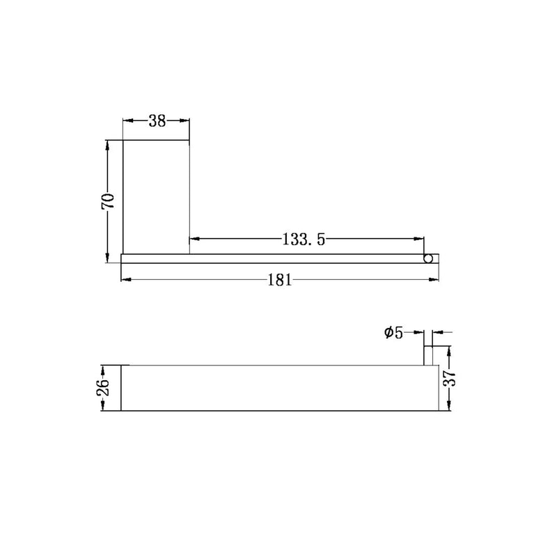 NERO CELIA TOILET ROLL HOLDER 181MM BRUSHED NICKEL