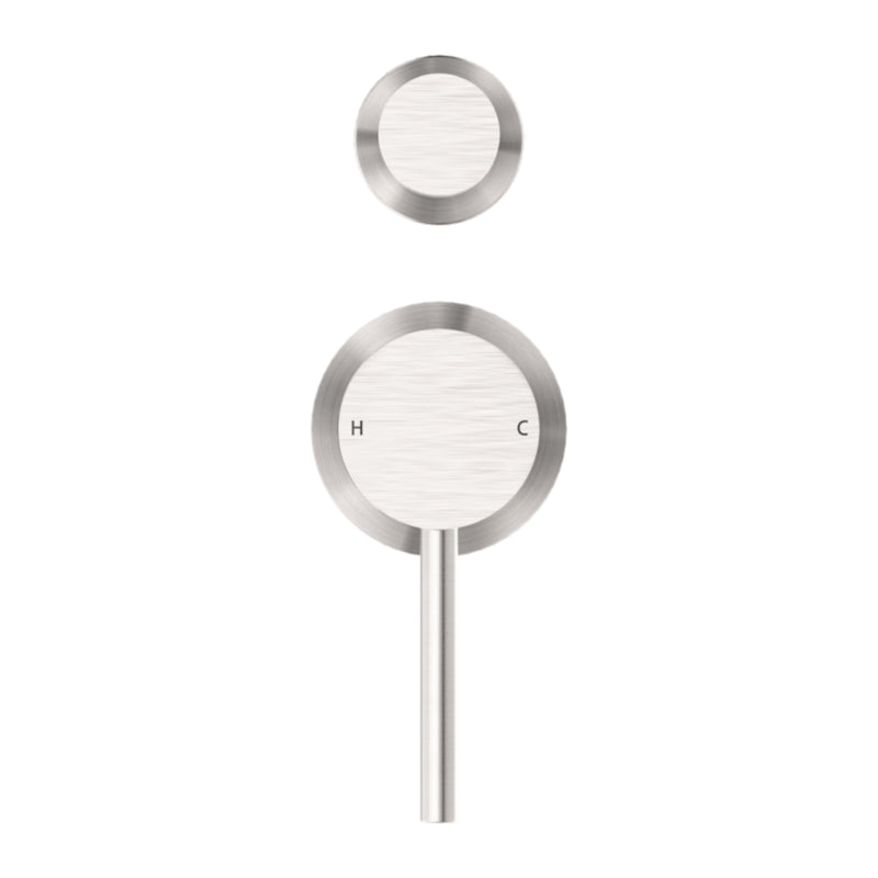 NERO DOLCE SHOWER MIXER WITH DIVERTOR SEPARATE BACK PLATE BRUSHED NICKEL