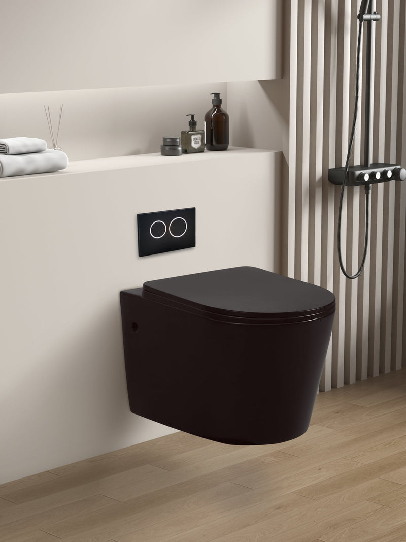POSEIDON AVIS RIMLESS WALL HUNG PAN MATTE BLACK