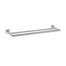 NERO DOLCE DOUBLE TOWEL RAIL BRUSHED NICKEL 700MM
