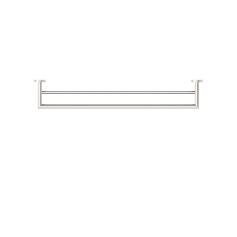 NERO DOLCE DOUBLE TOWEL RAIL BRUSHED NICKEL 700MM