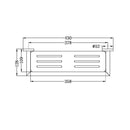 NERO DOLCE METAL SHOWER SHELF 430MM BRUSHED NICKEL