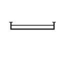 NERO DOLCE DOUBLE TOWEL RAIL MATTE BLACK 700MM
