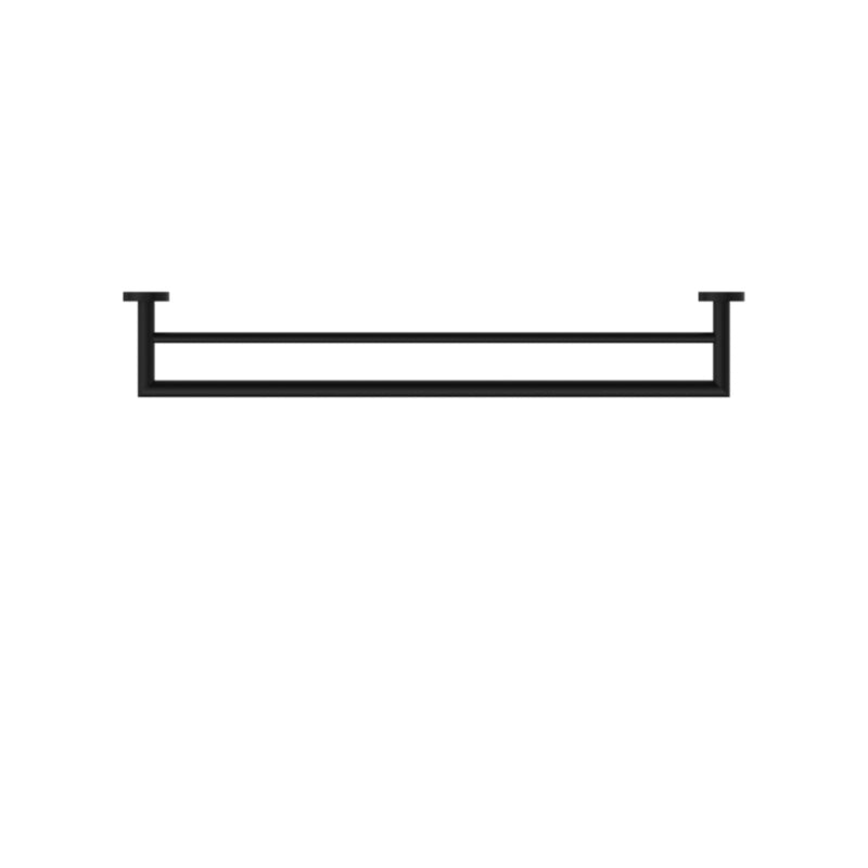 NERO DOLCE DOUBLE TOWEL RAIL MATTE BLACK 700MM