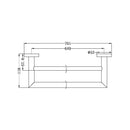NERO DOLCE DOUBLE TOWEL RAIL BRUSHED NICKEL 700MM