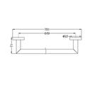 NERO DOLCE SINGLE TOWEL RAIL BRUSHED NICKEL 700MM