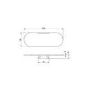 NERO ZEN SOAP DISH HOLDER 250MM BRUSHED NICKEL