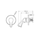 NERO CLASSIC SHOWER MIXER 116MM CHROME