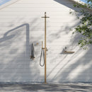 NERO ZEN OUTDOOR FREESTANDING SHOWER COLUMN BRUSHED GOLD