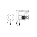 NERO ZEN SHOWER MIXER 80MM GRAPHITE
