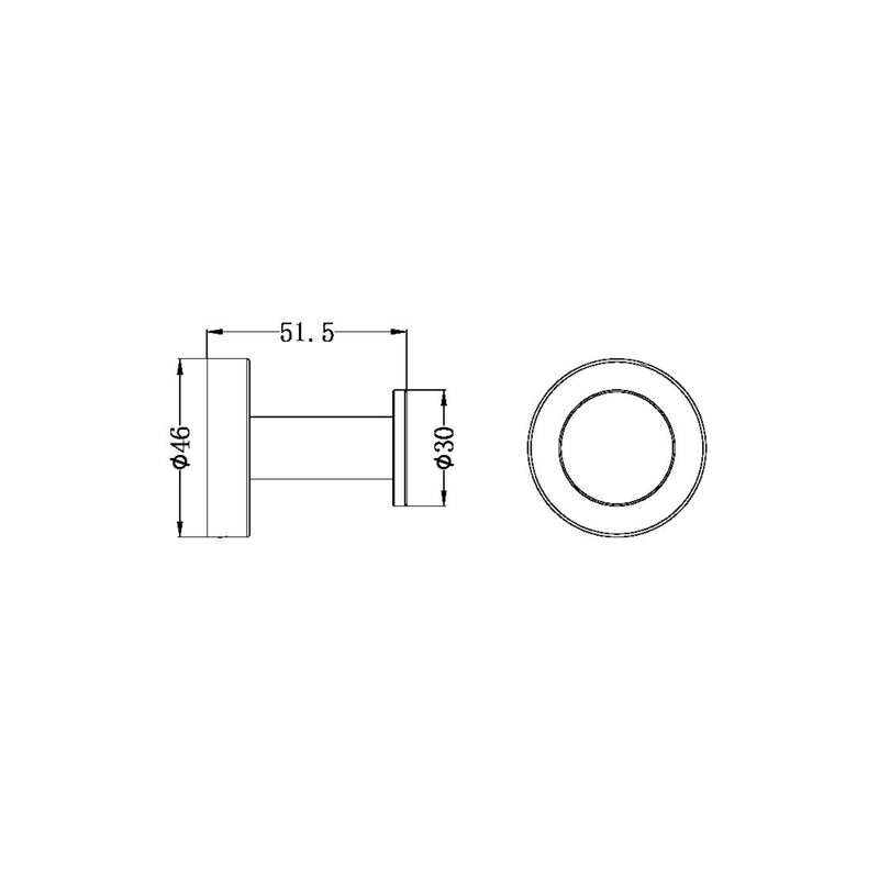 NERO CLASSIC ROBE HOOK BRUSHED NICKEL