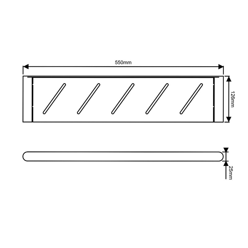 RUSHY BRUSHED BRASS SHELF