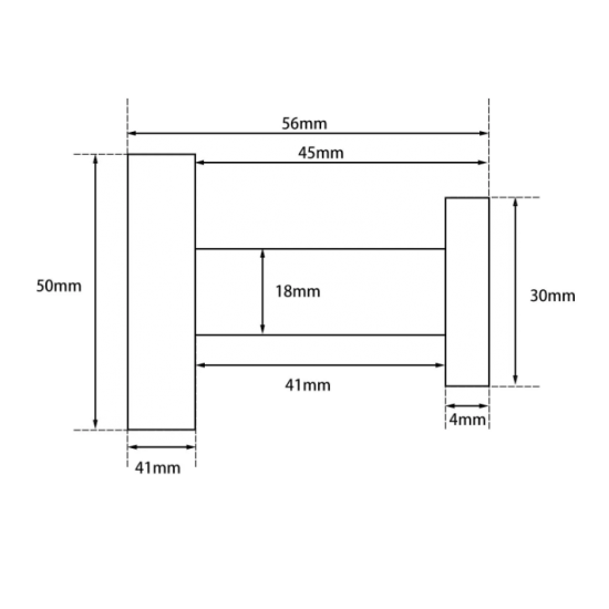 LUCID PIN Series Brushed Nickel Robe Hook