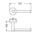 LUCID PIN Series Brushed Yellow Gold Round Stainless Steel Wall Mounted Toilet Paper Roll Holder