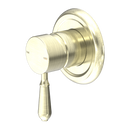 NERO YORK SHOWER MIXER WITH METAL LEVER 100MM AGED BRASS