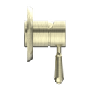 NERO YORK SHOWER MIXER WITH METAL LEVER 100MM AGED BRASS