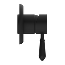 NERO YORK SHOWER MIXER WITH METAL LEVER 100MM MATTE BLACK